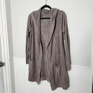 BAREFOOT DREAMS Cozy Chic Open Cardigan Hoodie Taupe 480